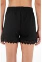 Tennis Bermuda Negra Con Detalles De Encaje Para Mujer de Tennis
