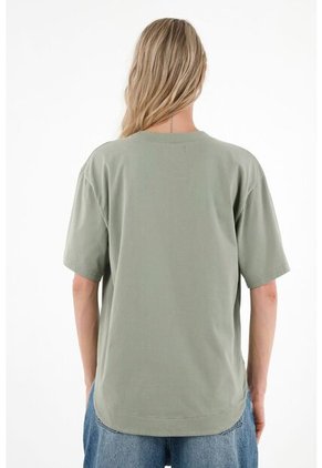 Camiseta Oversize Verde Para Mujer
