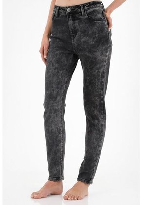 Tennis Jean Slim Negro Para Mujer