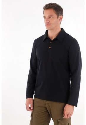 Tennis Camiseta De Cuello Polo Negra Para Hombre