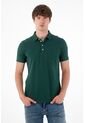 Camiseta Polo Manga Corta Verde Para Hombre de Tennis