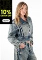 Tennis Chaqueta Crop Con Solapas Asimétricas Azul Para Mujer de Tennis