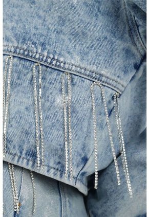 Tennis Chaqueta En Denim Azul Para Mujer