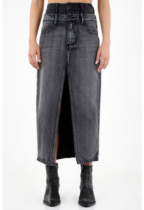 Tennis Falda Negra En Dúo Tono Para Mujer