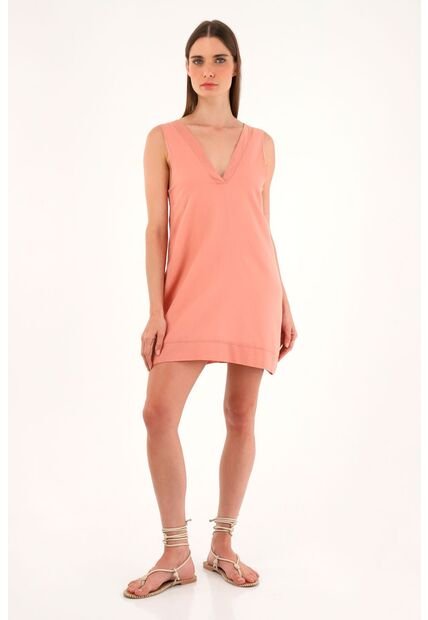 Tennis Vestido Naranja Corto Silueta Tipo A Para Mujer