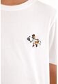 Camiseta Con Bordado Decorativo Blanca Para Niño de Tennis