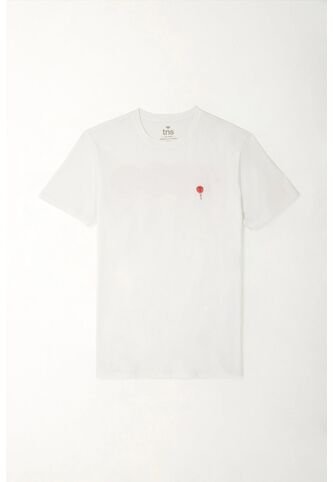 Tennis Camiseta Básica Estampada En Espalda Blanca Para Hombre Tennis