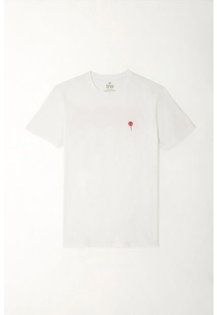 Tennis Camiseta Básica Estampada En Espalda Blanca Para Hombre