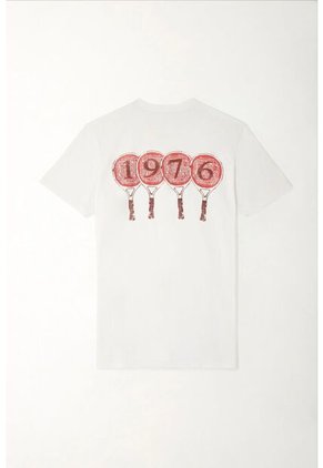 Tennis Camiseta Básica Estampada En Espalda Blanca Para Hombre