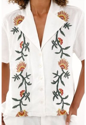 Tennis Camisa Tipo Bowling Manga Corta Para Mujer