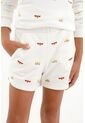 Bermuda Crudo Con Bordado De Mariposas Para Niña de Tennis