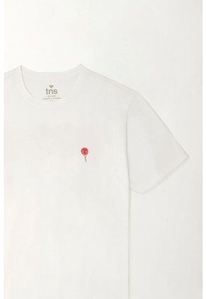 Tennis Camiseta Básica Estampada En Espalda Blanca Para Hombre