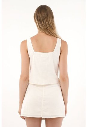 Tennis Crop Con Ajuste De Sesgos En Delantero Para Mujer