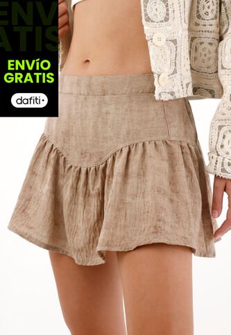 Tennis Falda De Silueta Fluida Con Bolero Café Para Mujer Tennis