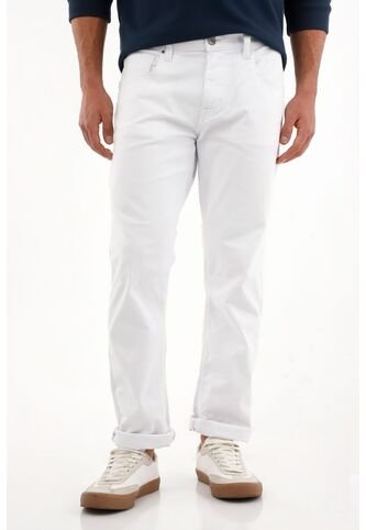 Tennis Jean Recto Cinco Bolsillos Blanco Para Hombre Tennis