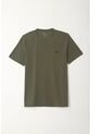 Tennis Camiseta Básica Manga Corta Verde Con Detalle Fruncido Para Hombre Con Acabado Ligero de Tennis