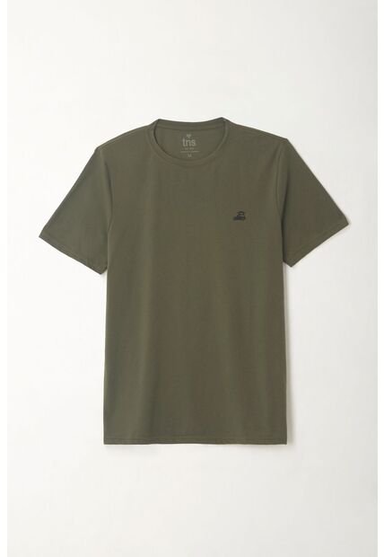 Tennis Camiseta Básica Manga Corta Verde Con Detalle Fruncido Para Hombre Con Acabado Ligero