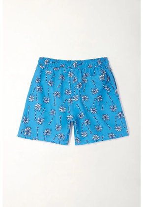 Tennis Pantaloneta De Baño Estampado Palmeras Para Hombre