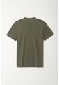 Tennis Camiseta Básica Manga Corta Verde Con Detalle Fruncido Para Hombre Con Acabado Ligero de Tennis