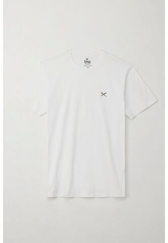Tennis Camiseta Básica Con Mini Print Blanca Para Hombre Tennis