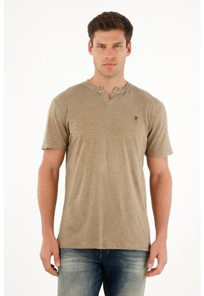 Tennis Camiseta Gris Manga Corta Para Hombre