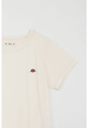 Tennis Camiseta Básica Estampada Crudo Para Mujer