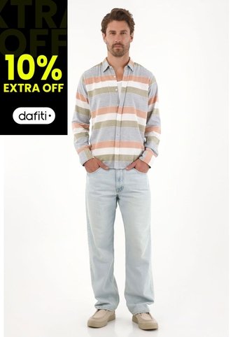 Tennis Camisa Con Diseño A Rayas Multicolor Para Hombre Tennis