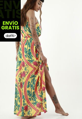 Tennis Vestido Largo Estampado Mosaico Para Mujer Tennis