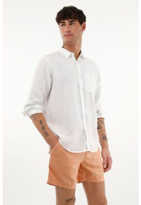 Tennis Bermuda Regular Fit Con Pretina Elástica Naranja Para Hombre