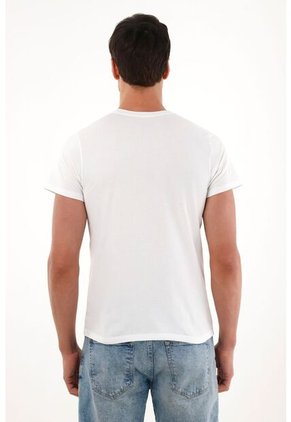 Tennis Camiseta De Cuello Redondo Blanca Para Hombre
