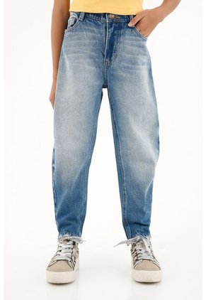 Jean Balloon Tiro Alto Para Niña