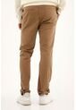 Pantalón Recto Con Cortes Decorativos Café Para Hombre de Tennis