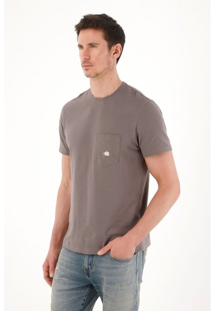 Tennis Camiseta En Tela Piqué Gris Para Hombre