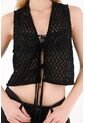 Tennis Chaleco Con Transparencia Negro Para Mujer de Tennis