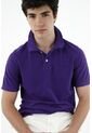 Polo Morada Con Cuello Tejido Para Hombre de Tennis