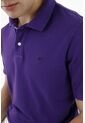 Polo Morada Con Cuello Tejido Para Hombre de Tennis