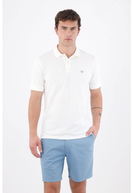 Tennis Polo Clásico Con Bordado De Raquetas En Algodón Blanco Para Hombre