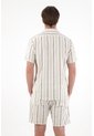 Tennis Camisa Tipo Bowling A Rayas De Acabado Suave Para Hombre Con Acabado Suave de Tennis