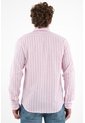 Camisa Rosada Con Diseño Preteñido A Rayas Para Hombre de Tennis