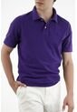 Polo Morada Con Cuello Tejido Para Hombre de Tennis
