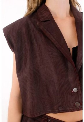 Tennis Chaleco Crop Con Estampado Animal Print Para Mujer