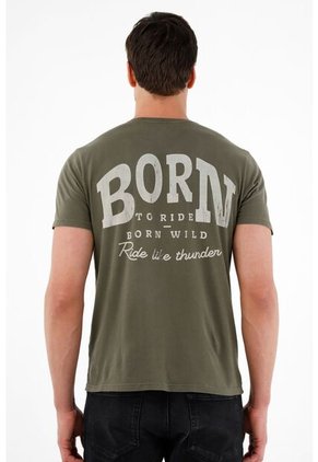 Tennis Camiseta Verde Con Efecto Overdye Para Hombre