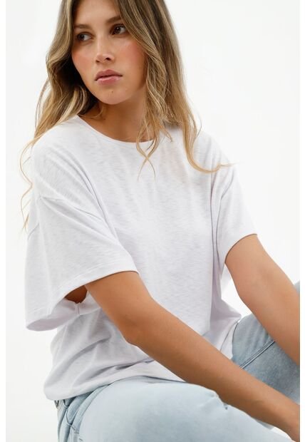 Camiseta Blanca Oversize Para Mujer
