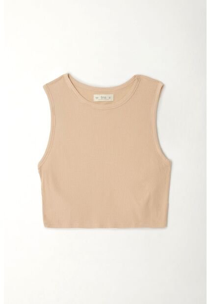 Tennis Camiseta Crop Manga Sisa Café Para Mujer