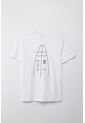 Tennis Camiseta Manga Corta Estampada Blanca Para Hombre de Tennis
