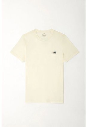 Tennis Camiseta Manga Corta Estampada Crudo Para Hombre