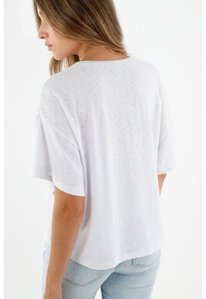 Camiseta Blanca Oversize Para Mujer