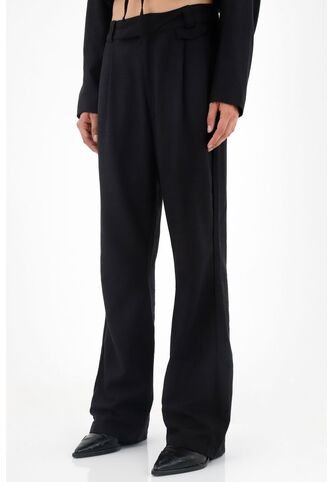 Tennis Pantalón Negro Bota Recta Para Mujer Tennis