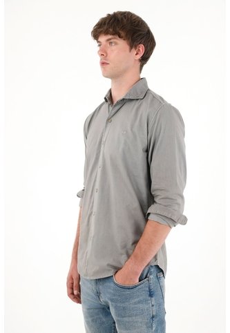 Tennis Camisa Manga Larga Gris De Silueta Ajustada Para Hombre Tennis