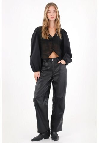 Tennis Camisa Con Leve Transparencia Negra Para Mujer Tennis